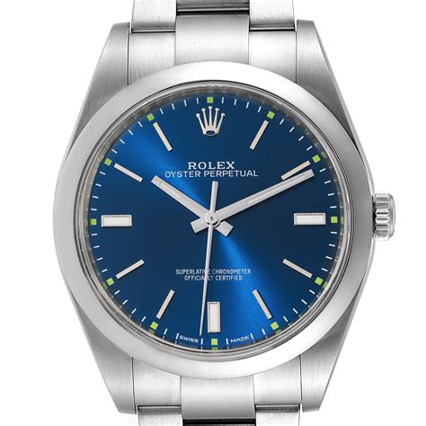 rolex op 39 blue dial|rolex oyster perpetual 39 price.